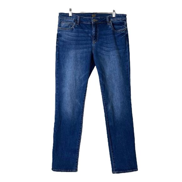 Kut from the Kloth Jeans Boyfriend Mid Rise Ankle Dark Wash Women’s Size 12 - Picture 1 of 8